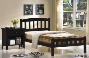 CASA BLANCA CAMA MATRIMONIAL DE MADERA