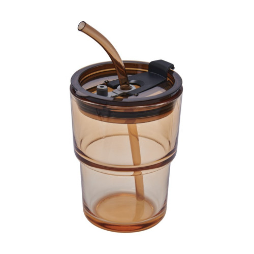 VASO DE VIDRIO CON TAPA MOKA