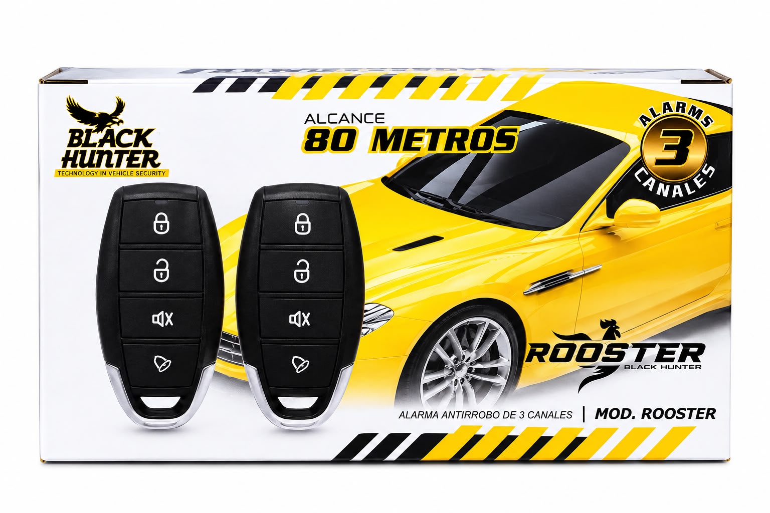 BLACK HUNTER ALARMA P/CARRO ROOSTER