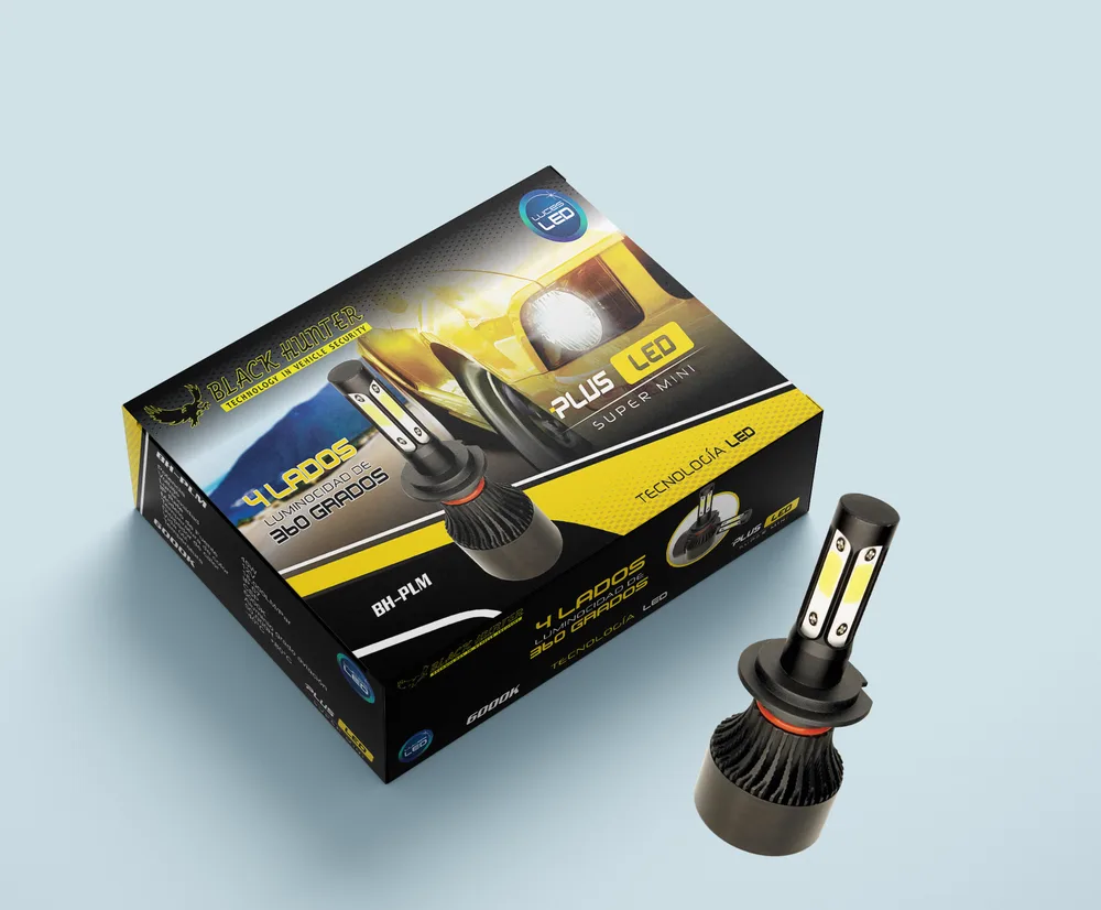 BLACK HUNTER LUZ LED H-13, 12V/45W, 8000LM,  6500K.   SERIE PLUS
