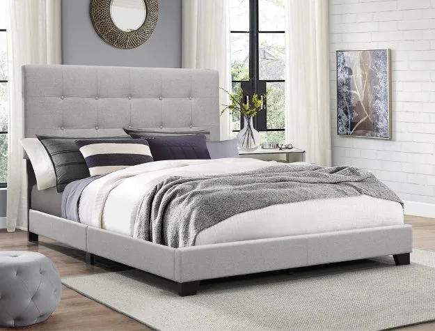 CROWN MARK CAMA FULL DE MADERA TAPIZADA