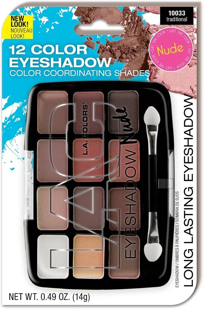 L.A. COLORS  SOMBRAS PARA OJOS 12 COLORES