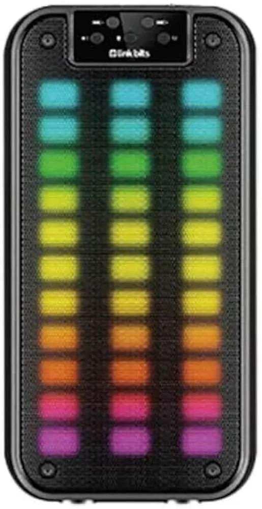 BOCINA PORTATÍL BLUETOOTH 2 X 4" LUZ RGB