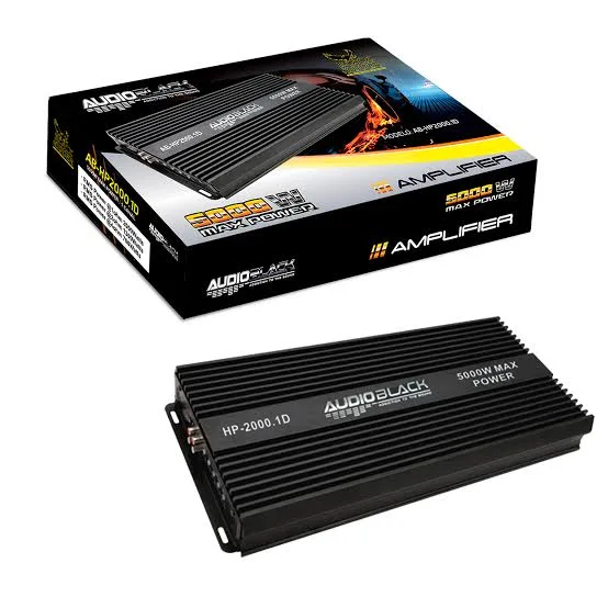 AUDIO BLACK AMPLIFICADOR 2000.1D,5000W,2000 RMS,100DB