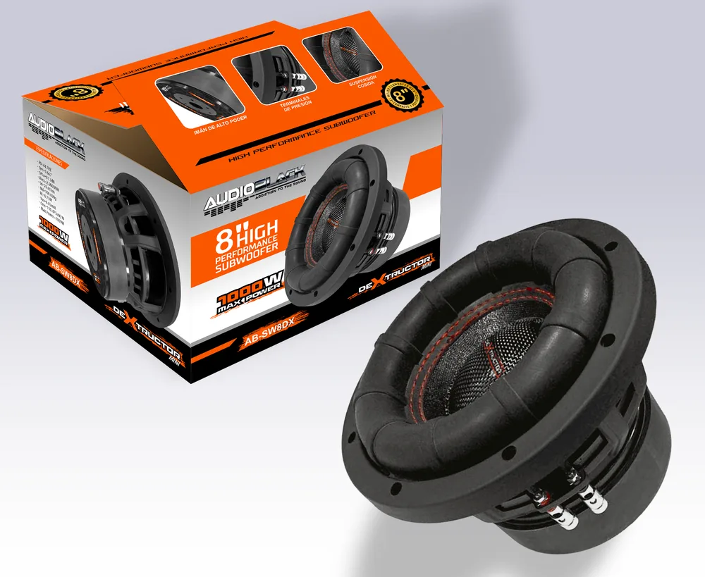 AUDIOBLACK BAJO DEXTRUCTOR  8''  500RMS, 4 OHMS, DOBLE BOBINA