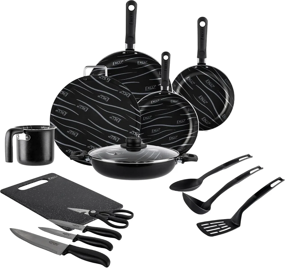 EKCO BATERIA  BASIC 15 PZAS NEGRO