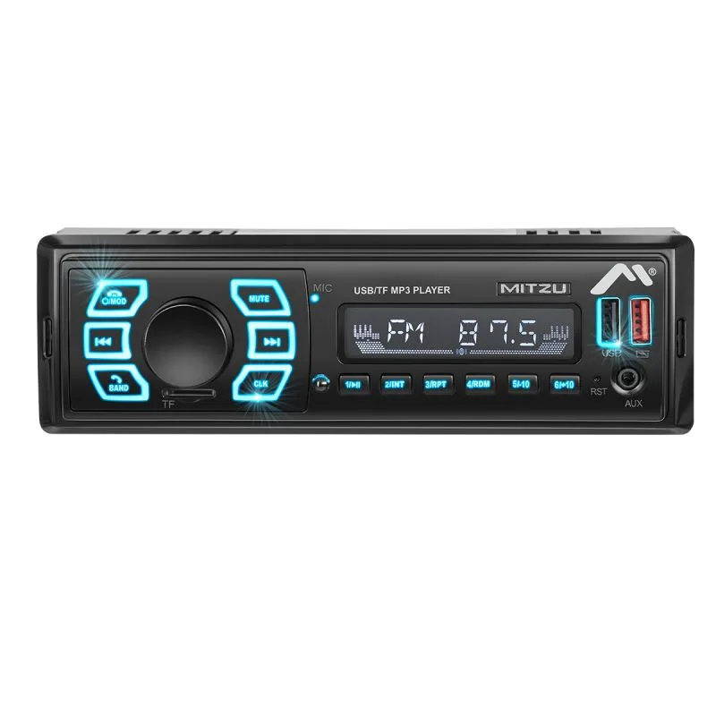 MITZU AUTOESTEREO BLUETOOTH USB/AUX/RADIO/SD  1 DIN