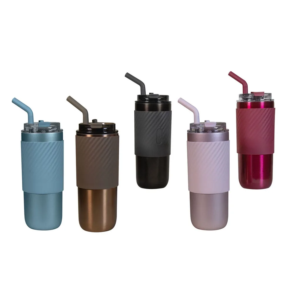 TERMO ZULU GRIS OXFORD 480ml  ACERO INOXIDABLE/PLASTICO/SILICON
