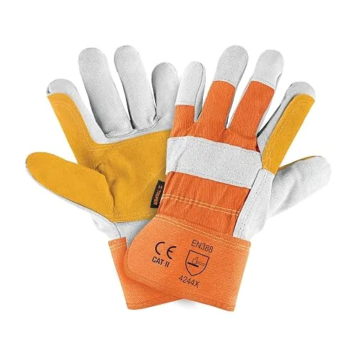 TRUPER GUANTES DE CARNAZA Y LONETA, CON REFUERZO, UNITALLA